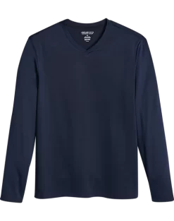 Awearness Kenneth Cole Slim Fit V-Neck Long Sleeve T-Shirt, Navy
