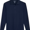 Awearness Kenneth Cole Modern Fit Long Sleeve Polo, Navy