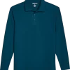 Awearness Kenneth Cole Modern Fit Long Sleeve Polo, Teal