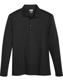 Joseph Abboud Modern Fit Luxe Cotton Polo, Black