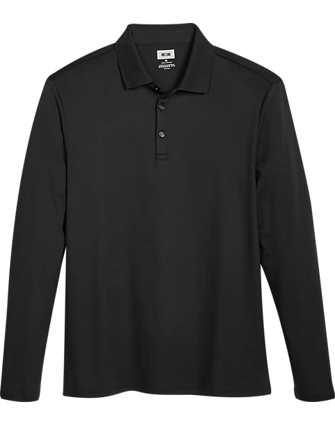 Joseph Abboud Modern Fit Luxe Cotton Polo, Black