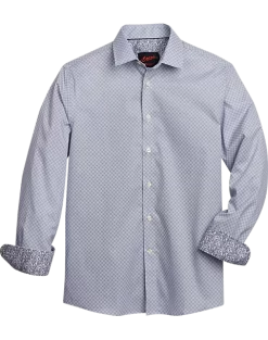 Egara Slim Fit Sport Shirt, Blue Tie Print