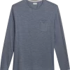 Joseph Abboud Modern Fit Crew Neck Tee, Slate Stripe