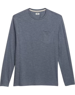 Joseph Abboud Modern Fit Crew Neck Tee, Slate Stripe