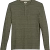 Joseph Abboud Modern Fit Henley, Olive Stripe