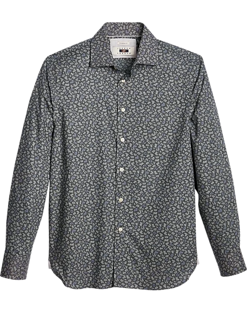 Joseph Abboud Modern Fit Spread Collar Woven Sport Shirt, Olive Foliage