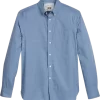 Joseph Abboud Modern Fit Sport Shirt, Blue Melange Check