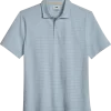 Joseph Abboud Modern Fit Slub Polo, Light Blue Stripe