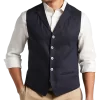 Joseph Abboud Modern Fit Canvas Vest, Navy