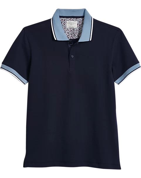 Con.Struct Four-way Stretch Modern Fit Polo, Navy