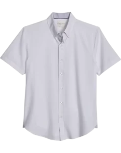 Con.Struct Slim Fit Short Sleeve Sport Shirt, White