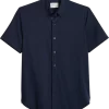 Con.Struct Slim Fit Short Sleeve Sport Shirt Navy