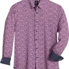 Michael Strahan Modern Fit Sport Shirt Lavender Floral