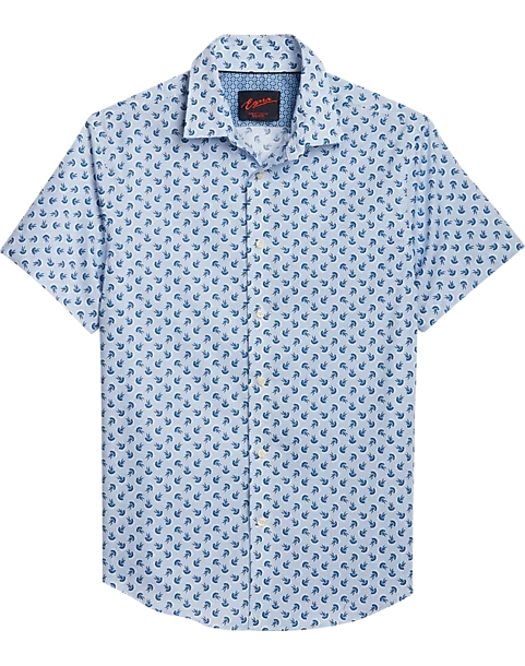 Egara Slim Fit Sport Shirt, Blue Jellycat Print