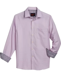 Egara Slim Fit Sport Shirt, Berry Woven Grid