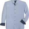 Michael Strahan Modern Fit Four-Way Stretch Sport Shirt, White Mini Diamond