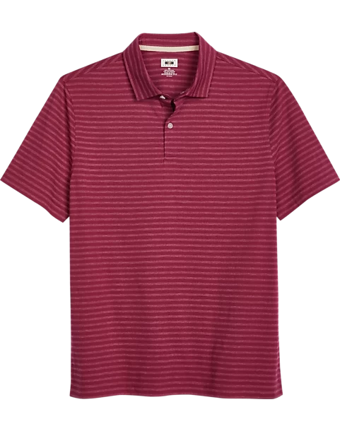 Joseph Abboud Modern Fit Polo, Red Tonal Stripe