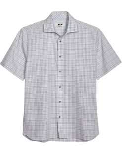 Joseph Abboud Modern Fit Sport Shirt, Gray Plaid