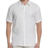 Cubavera Modern Fit Tonal Embroidered Shirt, White