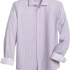 Report Collection Slim Fit Four-Way Stretch Sport Shirt, Purple Mini Square Print