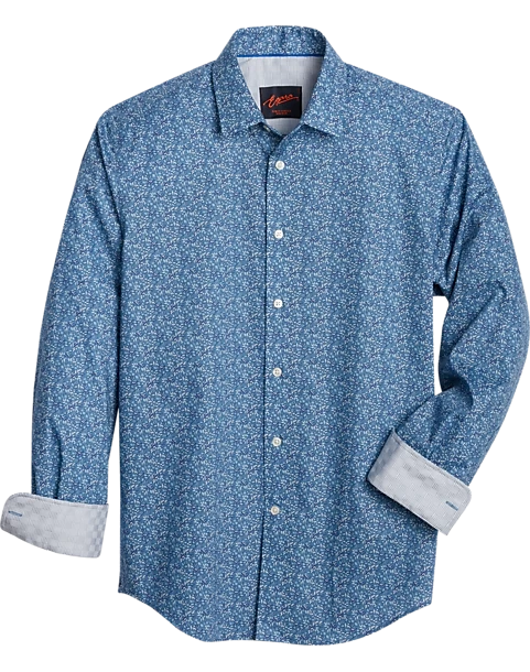 Egara Slim Fit Sport Shirt, Blue Floral