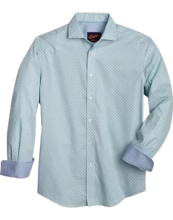 Egara Slim Fit Sport Shirt, Aqua Tile