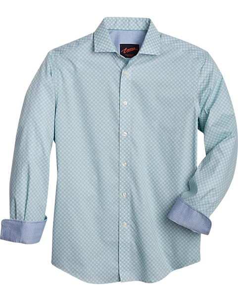 Egara Slim Fit Sport Shirt, Aqua Tile
