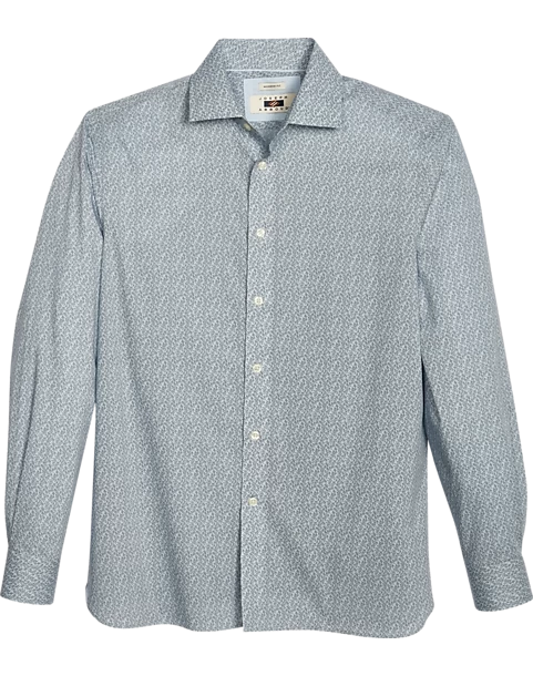 Joseph Abboud Modern Fit Sport Shirt, Slate Leaf Vine