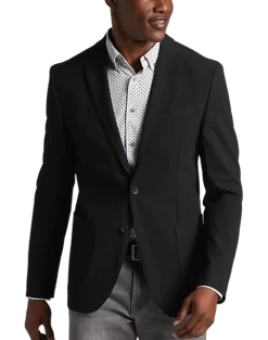 Awearness Kenneth Cole Slim Fit Soft Jacket, Black Seersucker