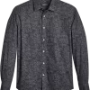 Awearness Kenneth Cole Slim Fit Sport Shirt, Black Stealth