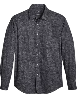 Awearness Kenneth Cole Slim Fit Sport Shirt, Black Stealth