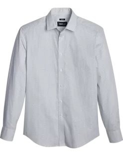Awearness Kenneth Cole Slim Fit Sport Shirt, White Mini Moon