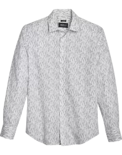 Awearness Kenneth Cole Slim Fit Sport Shirt, Black & White Matrix