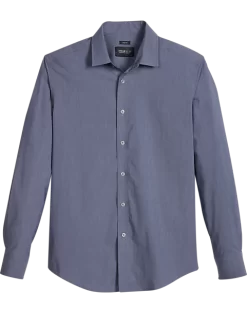 Awearness Kenneth Cole Slim Fit Spread Collar Sport Shirt, Charcoal