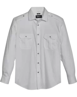 Awearness Kenneth Cole Slim Fit Spread Collar Sport Shirt, White