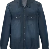 Paisley & Gray Slim Fit Spread Collar Denim Sport Shirt, Blue