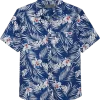 Paisley & Gray Slim Fit Spread Collar Sport Shirt, Blue Hawaiian Flower