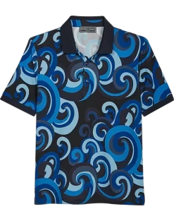 Paisley & Gray Polo, Navy Waves