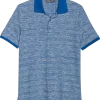Paisley & Gray Polo Shirt, Blue Variegated Stripe