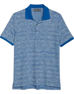 Paisley & Gray Polo Shirt, Blue Variegated Stripe