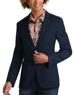 Paisley & Gray Slim Fit Soft Jacket, Navy