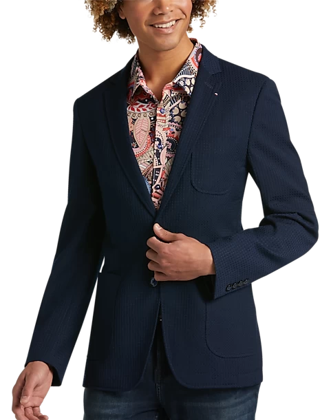 Paisley & Gray Slim Fit Soft Jacket, Navy