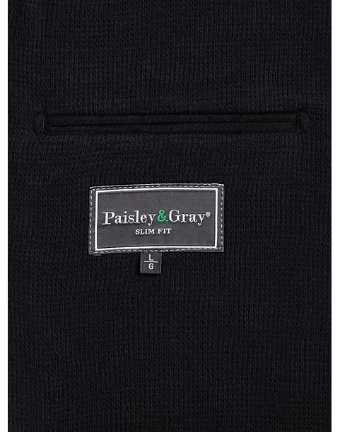 Paisley & Gray Slim Fit Knit Blazer, Navy - Image 2
