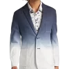 Paisley & Gray Slim Fit Blazer, Blue & White Ombre Tie Dye