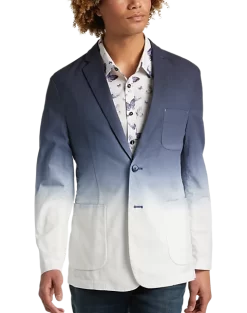 Paisley & Gray Slim Fit Blazer, Blue & White Ombre Tie Dye