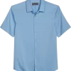 Paisley & Gray Slim Fit Short Sleeve Sport Shirt, Baby Blue