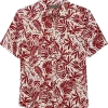 Paisley & Gray Slim Fit Short Sleeve Sport Shirt, Red Parrot & Leaf