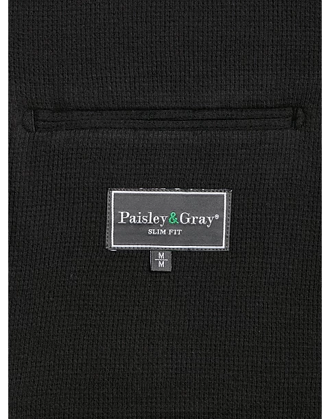 Paisley & Gray Slim Fit Knit Blazer, Black - Image 2