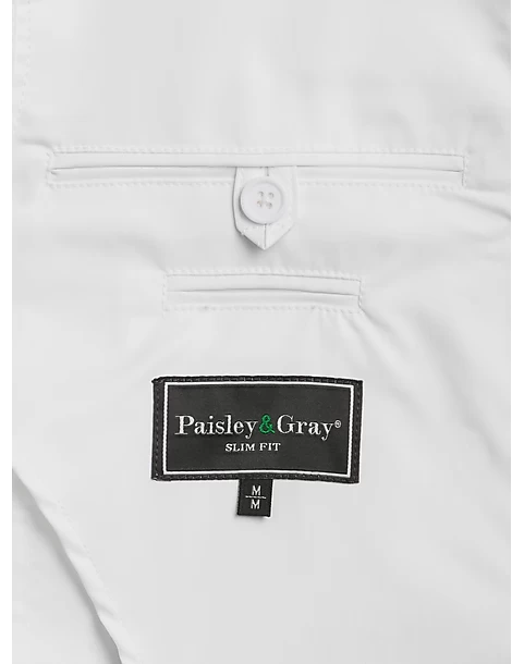 Paisley & Gray Slim Fit Casual Jacket, White - Image 3