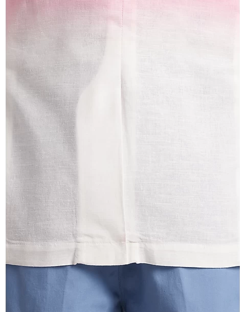 Paisley & Gray Slim Fit Linen Blazer, Red & White Tie Dye - Image 2